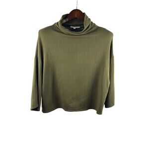 Women’s Corinne Small Olive Green Long Sleeve Turtleneck